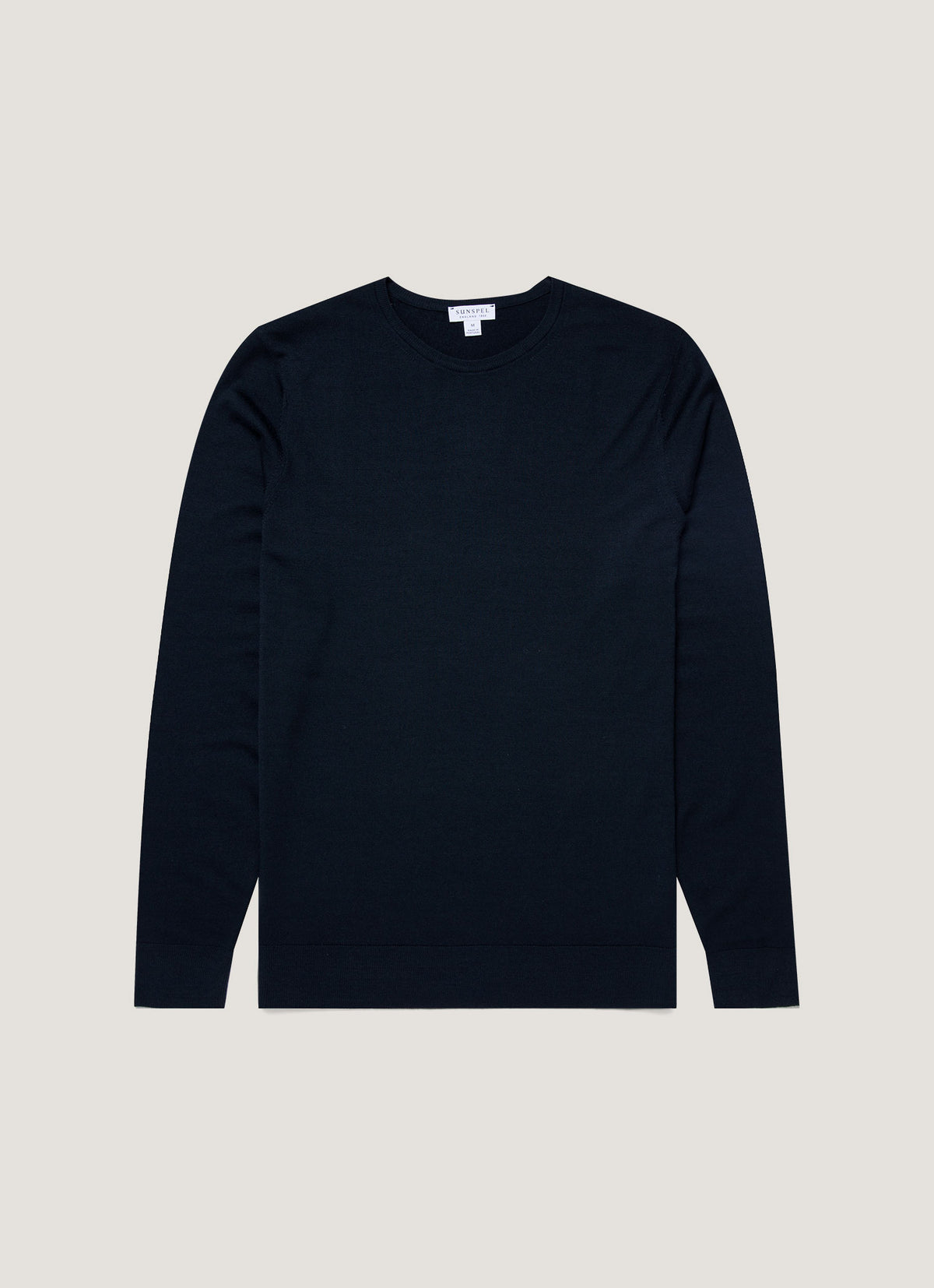 Men's Extra-Fine Merino Jumper in Light Navy