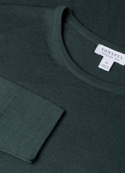 Men's Extra-Fine Merino Crew Neck in Dark Petrol