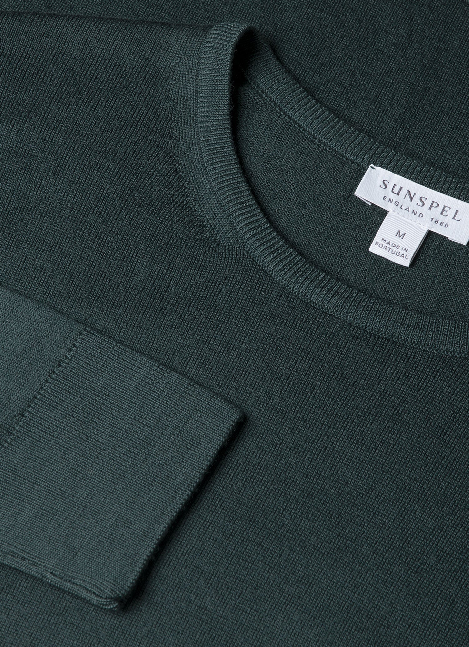 Men's Extra-Fine Merino Crew Neck in Dark Petrol