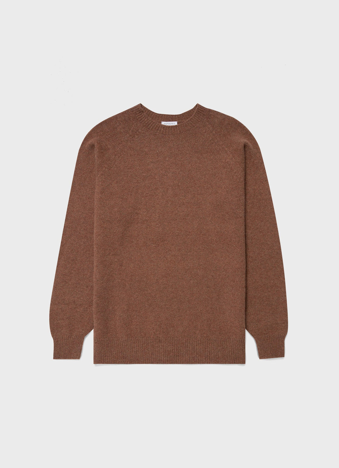 Men's Lambswool Crew Neck Jumper in Pecan