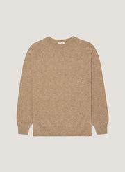 Men's Lambswool Crew Neck Jumper in Sandstone