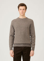 Men's Lambswool Crew Neck Jumper in Bark