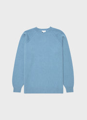 Men's Lambswool Crew Neck Jumper in Storm Blue