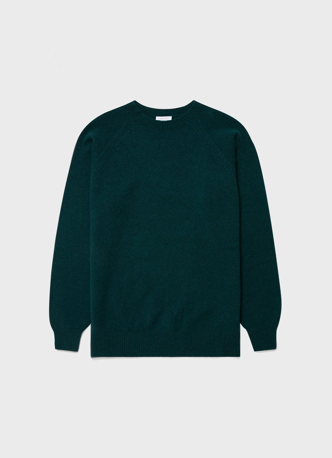 Men's Lambswool Crew Neck Jumper in Dark Green