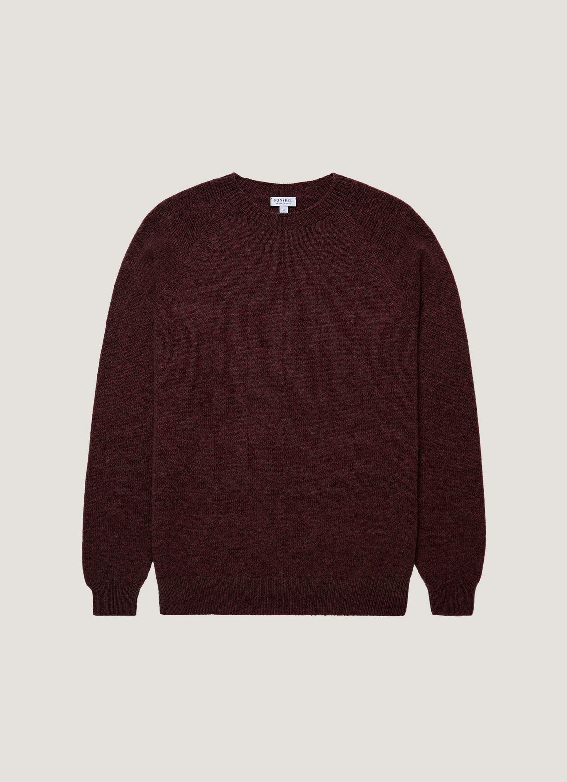 Men's Lambswool Crew Neck Jumper in Bakelite Twist