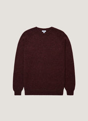 Men's Lambswool Crew Neck Jumper in Bakelite Twist