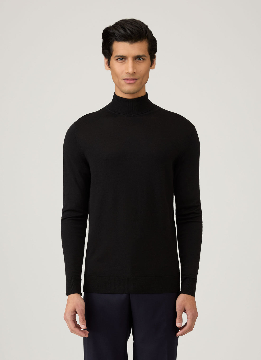 Rollkragenpullover aus extrafeiner Merinowolle