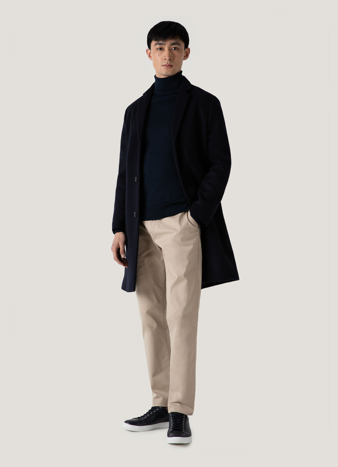 Rollkragenpullover aus extrafeiner Merinowolle