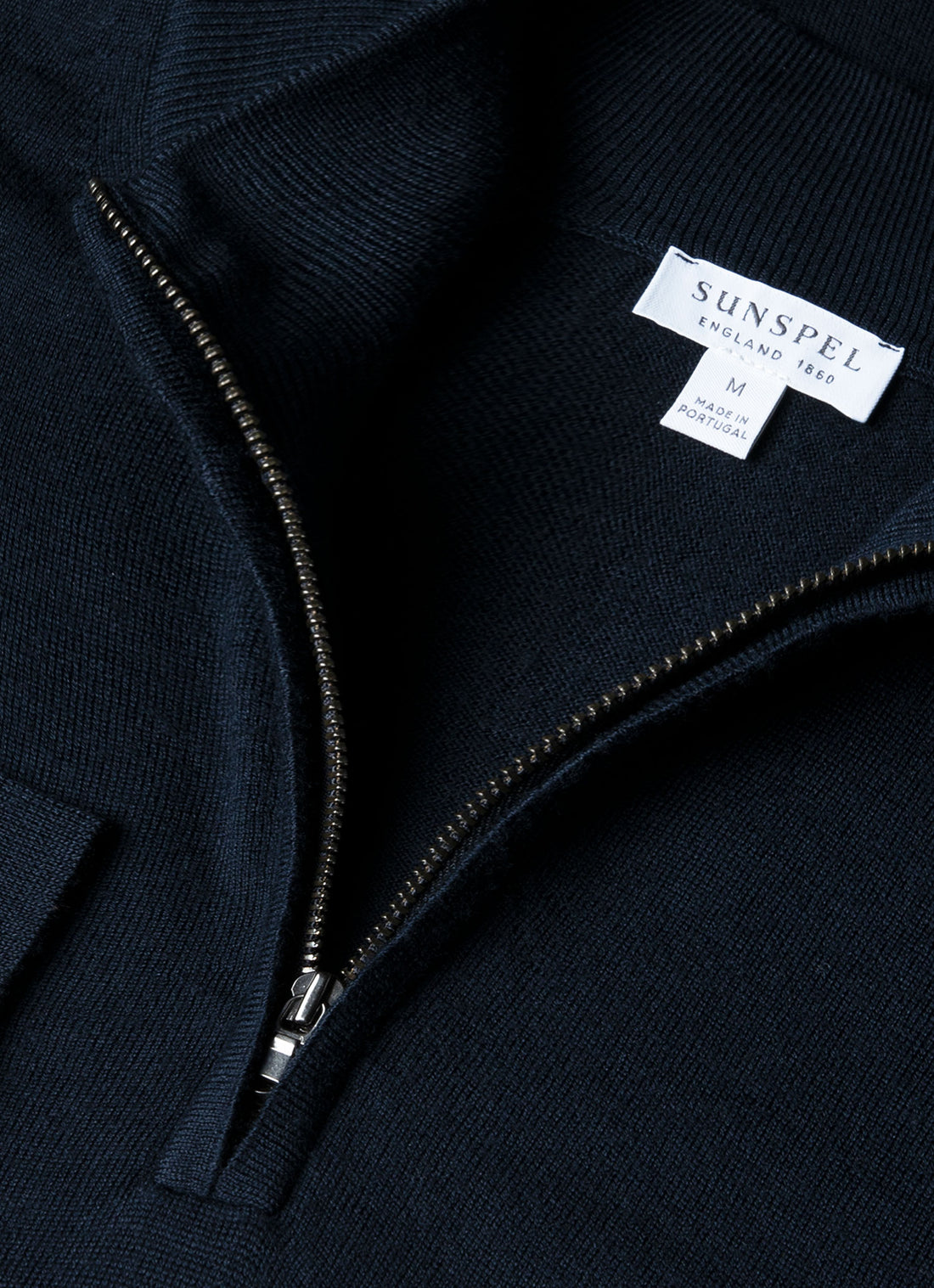 Pullover mit halbem Reißverschluss aus extrafeiner Merinowolle