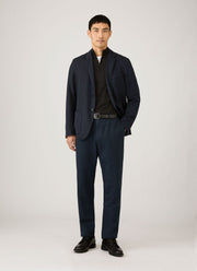 Men's Extra-Fine Merino Zip Neck in Charcoal Melange