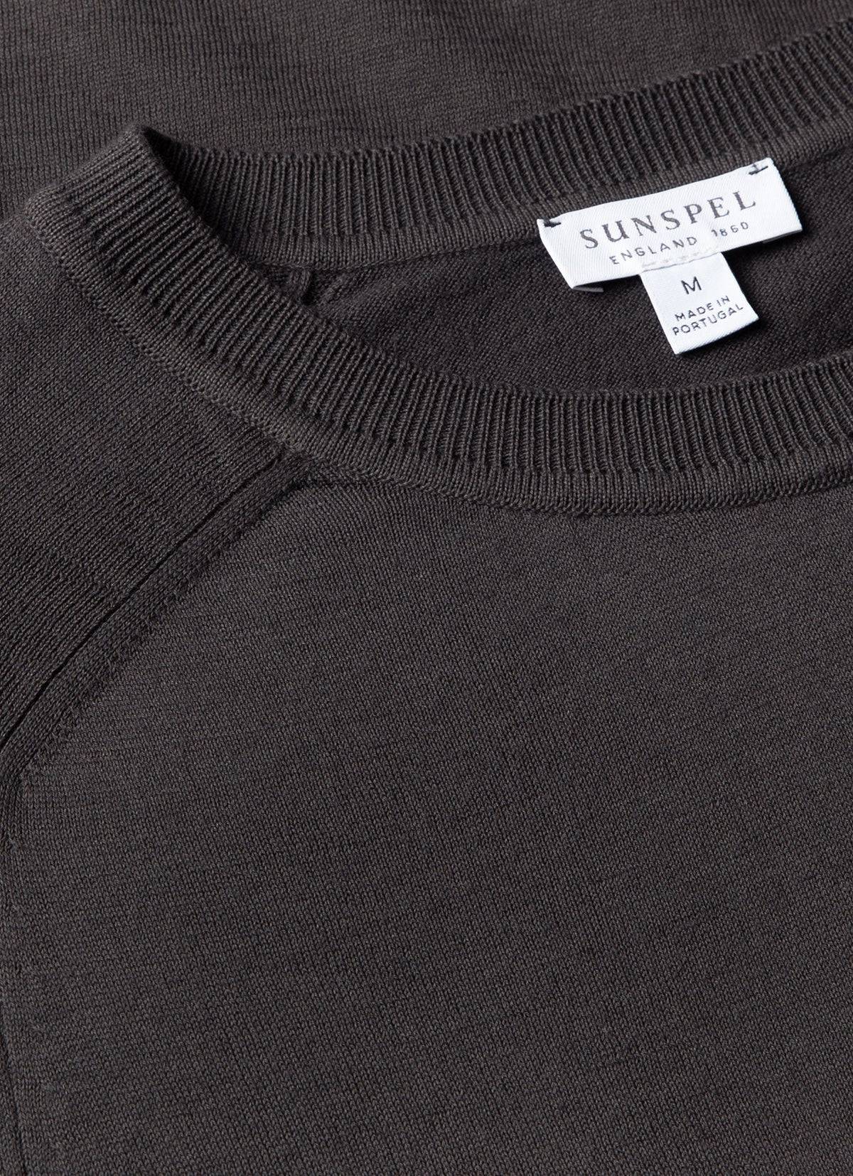 Men's Sea Island Cashmere Crew Neck Jumper in Anthracite