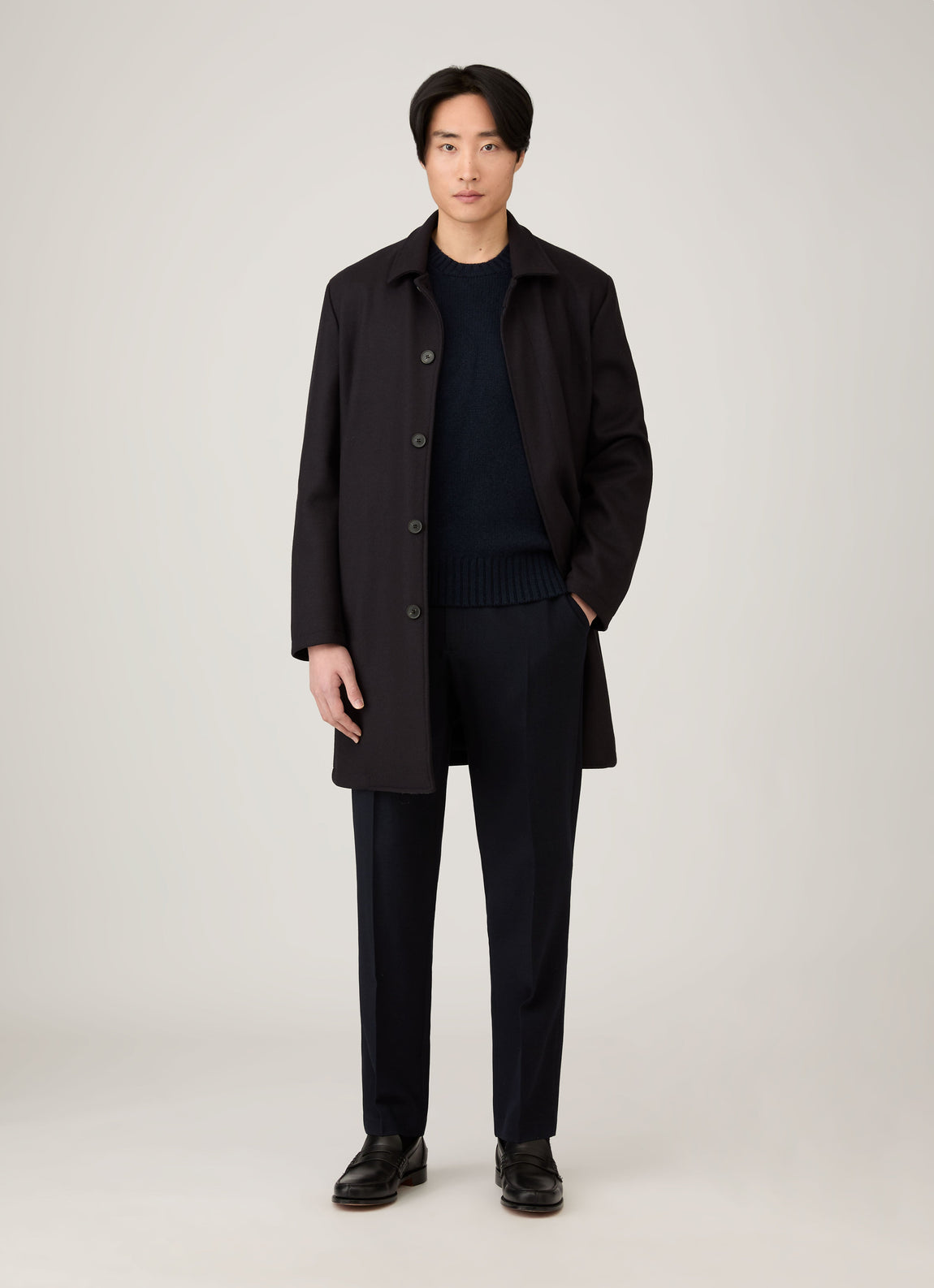 Men's Roxburgh Cashmere Jumper in Navy