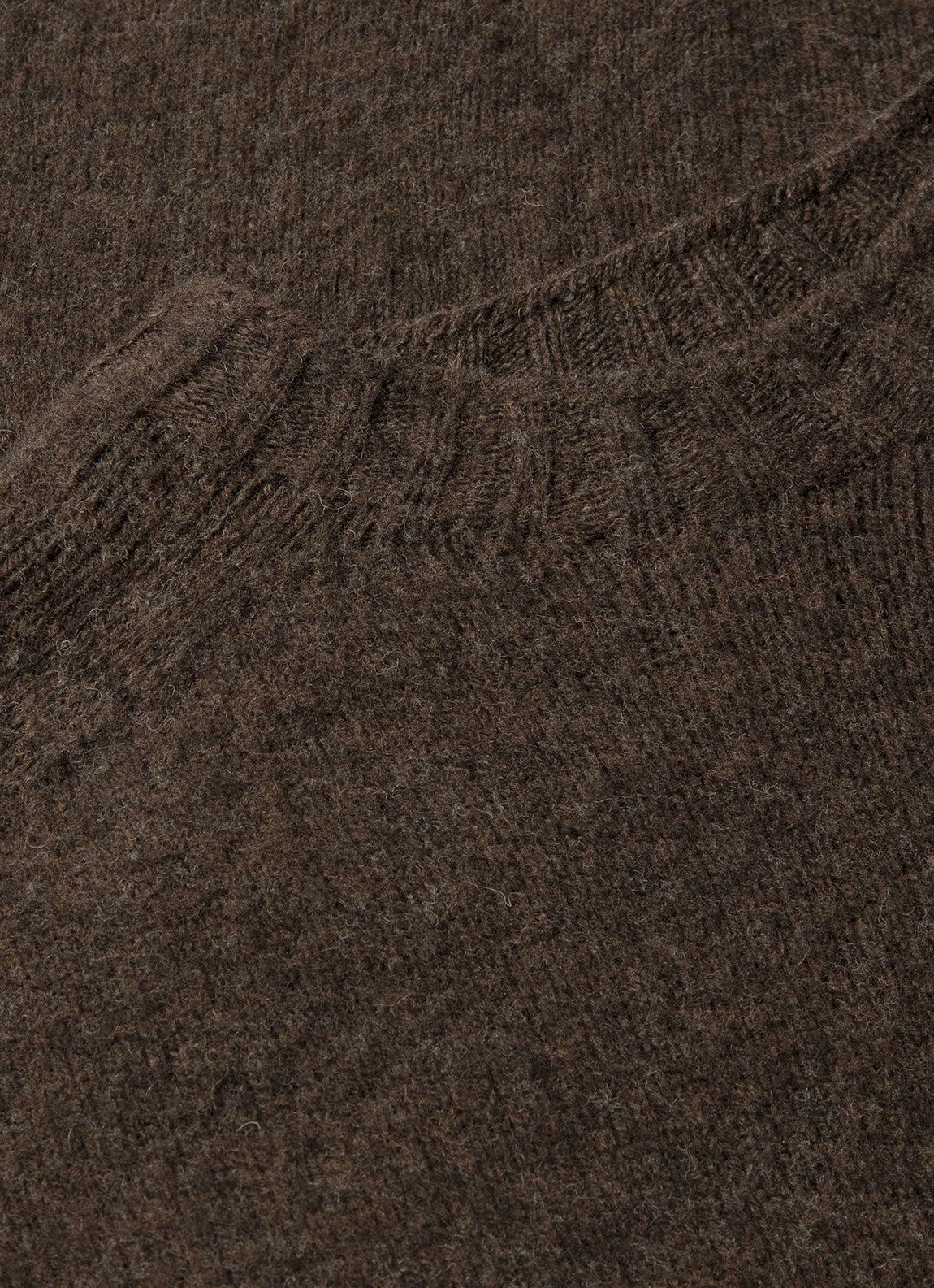 Men's Shetland Crew Neck Jumper in Bark