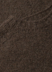 Men's Shetland Crew Neck Jumper in Bark