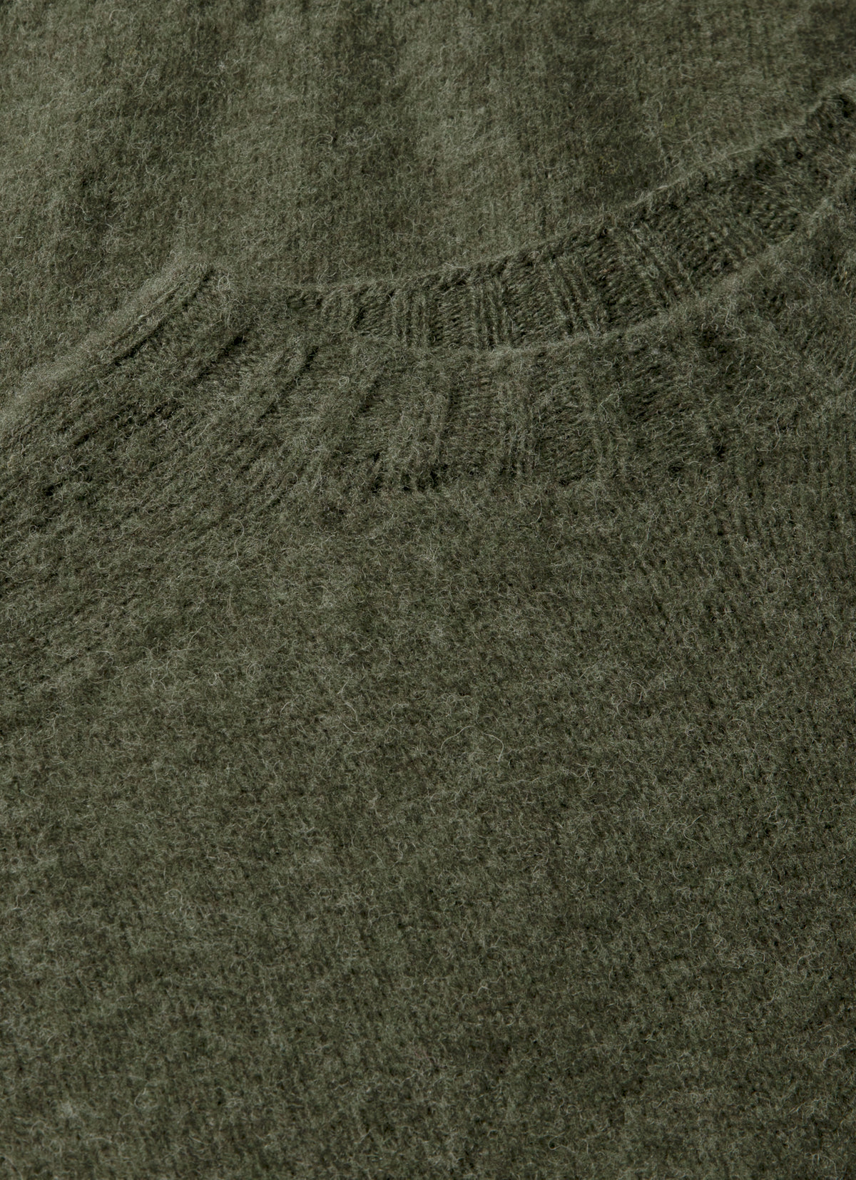 Men's Shetland Crew Neck Jumper in Sea Moss
