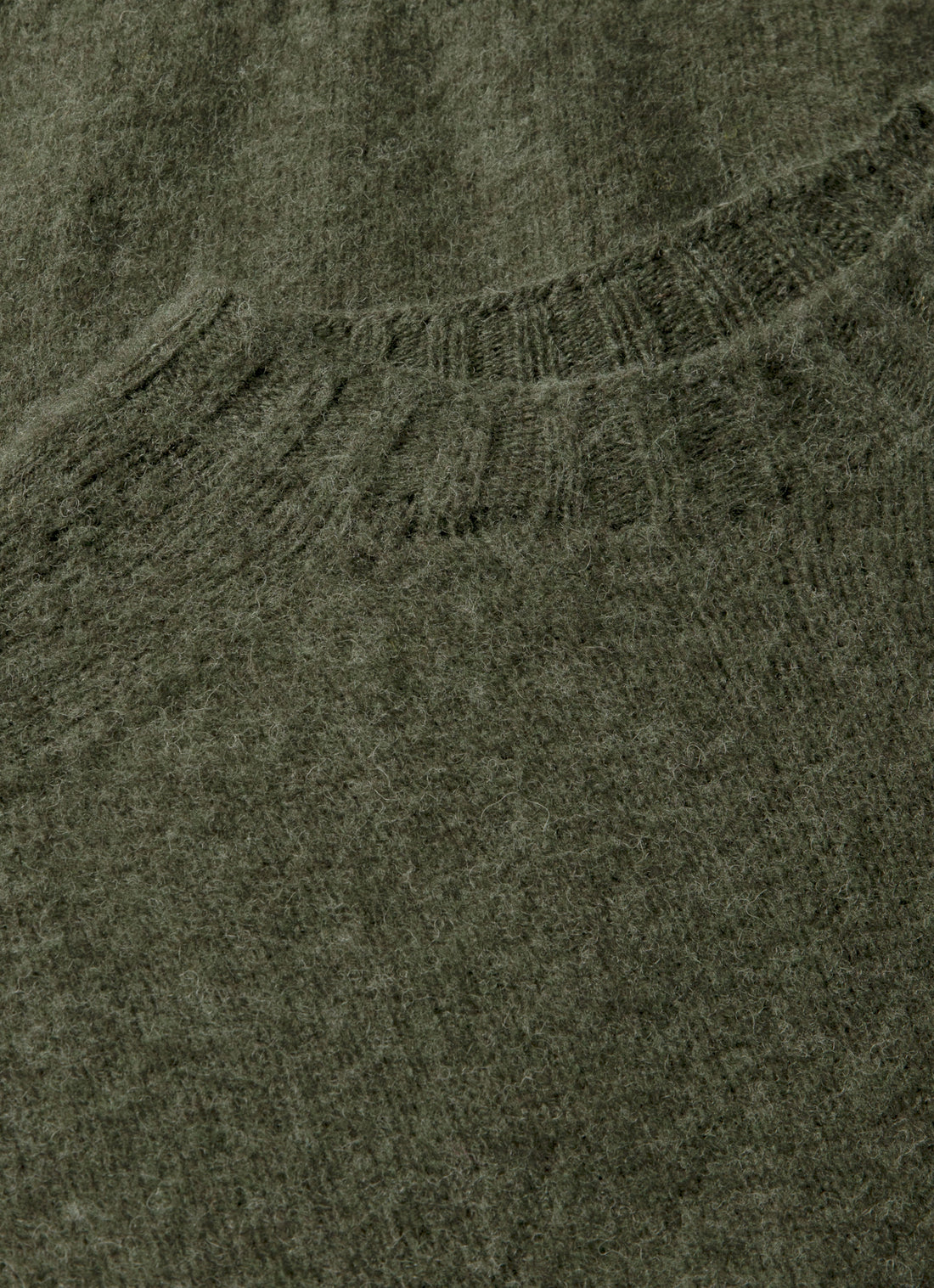 Men's Shetland Crew Neck Jumper in Sea Moss