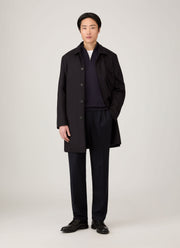 Men's Sea Island Cashmere Half Zip in Midnight Navy
