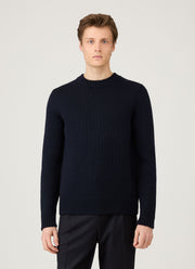 Men's Fisherman Jumper in Navy