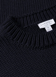 Men's Fisherman Jumper in Navy