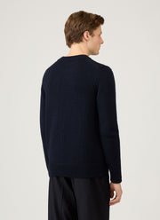 Men's Fisherman Jumper in Navy