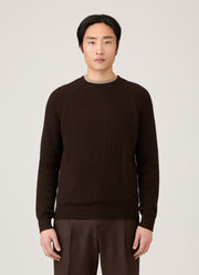 Men's Ribbed Jumper in Truffle