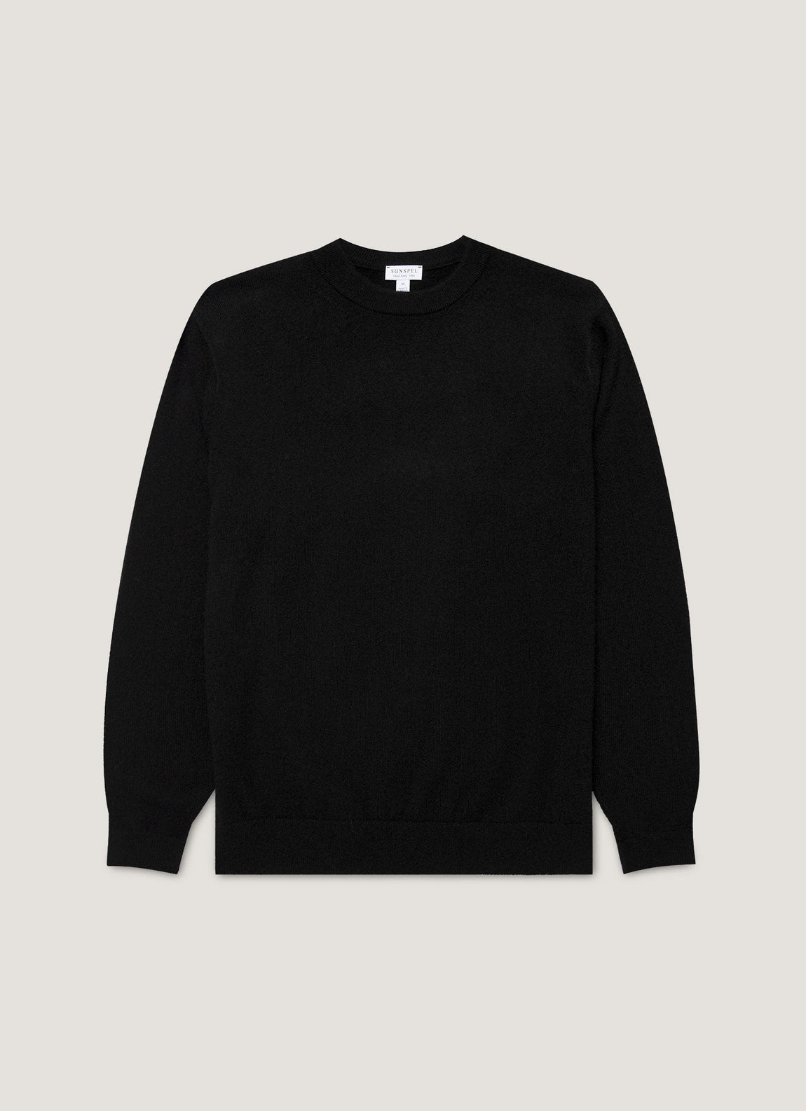 Men's Cashmere Crew Neck Jumper in Black