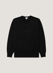 Men's Cashmere Crew Neck Jumper in Black
