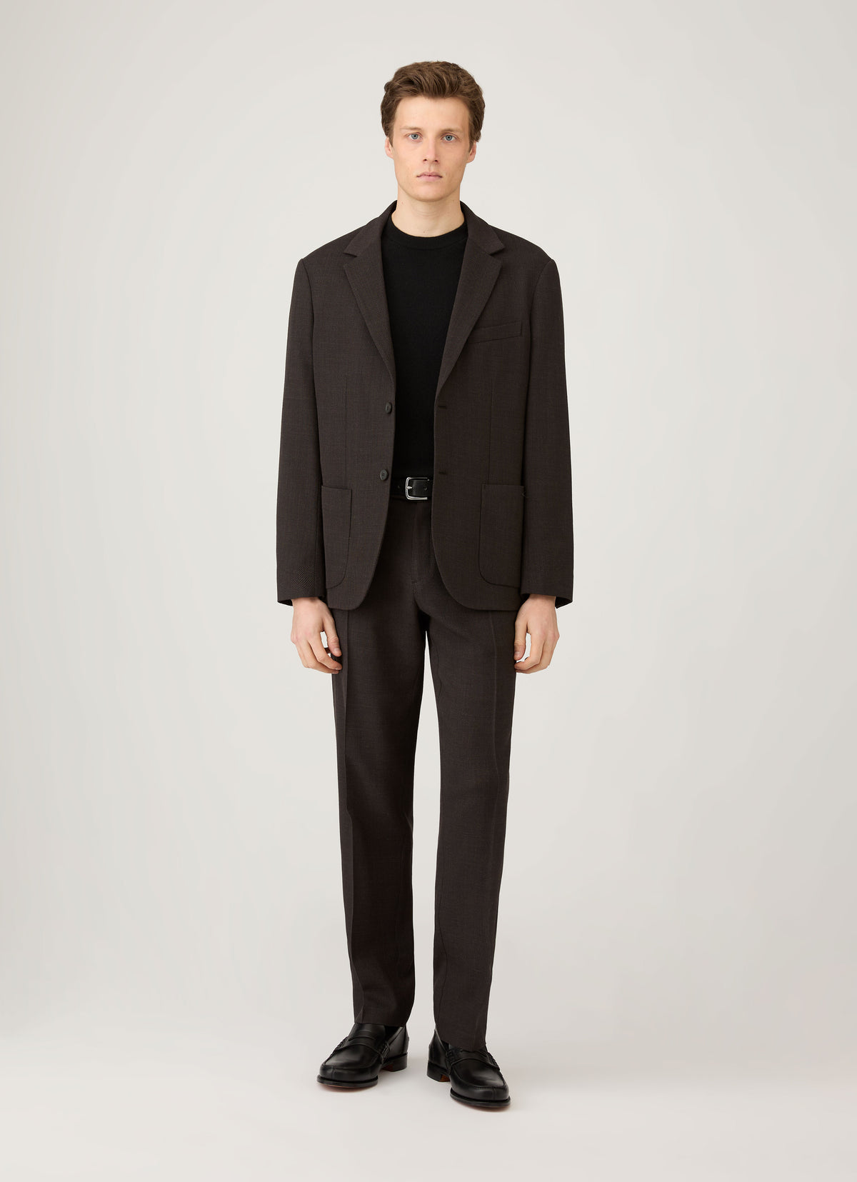 Men's Cashmere Crew Neck Jumper in Black