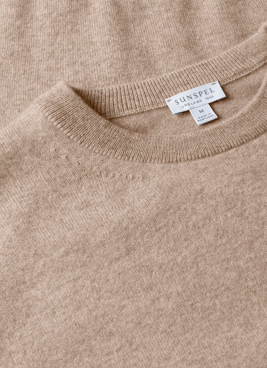 Men's Cashmere Crew Neck Jumper in Oatmeal Melange