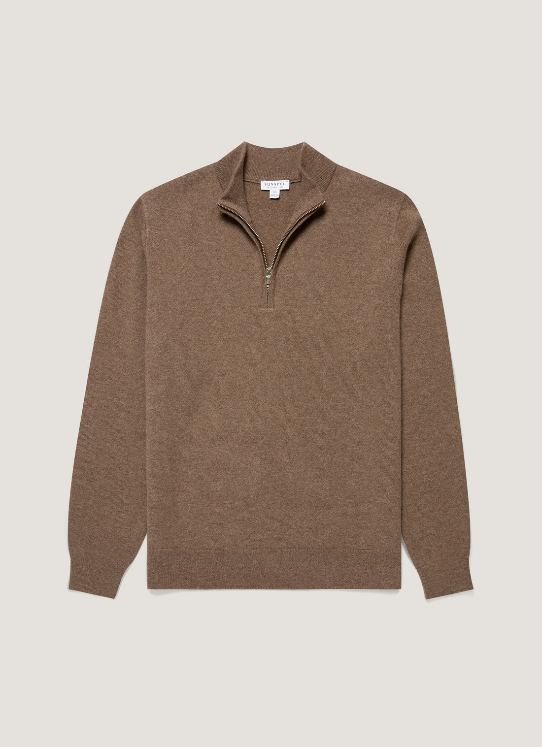 Kaschmir Pullover mit halbem Reißverschluss