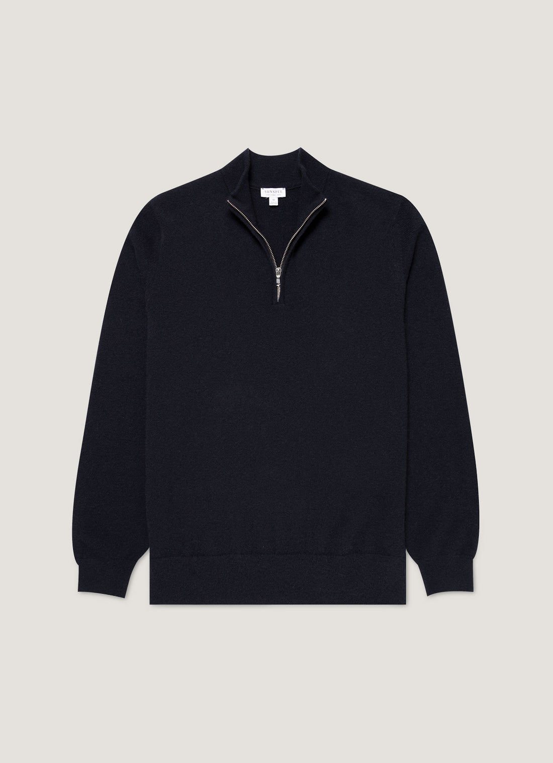 Kaschmir Pullover mit halbem Reißverschluss