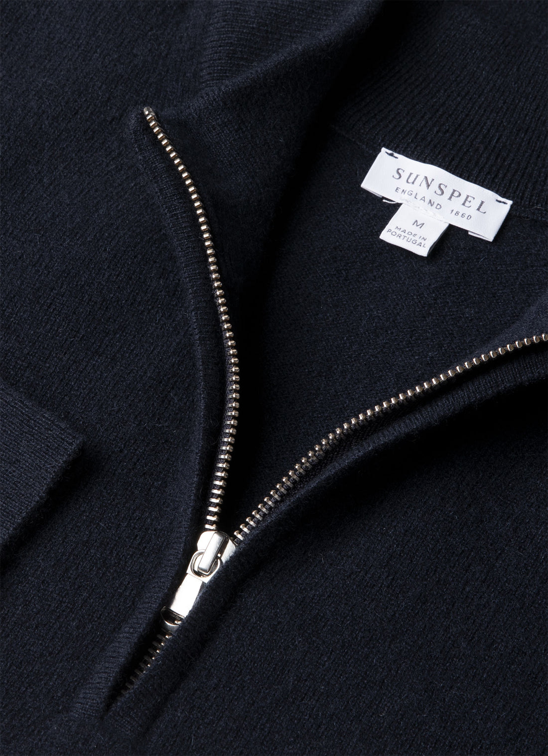 Kaschmir Pullover mit halbem Reißverschluss