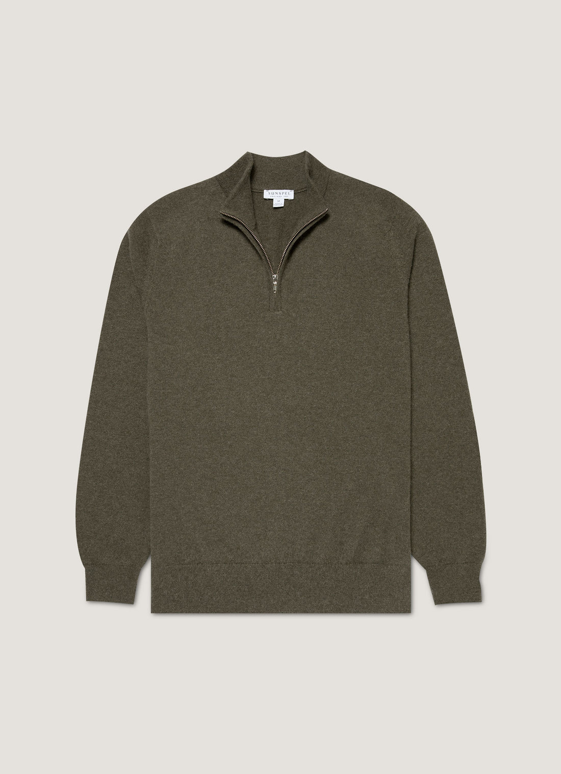 Kaschmir Pullover mit halbem Reißverschluss