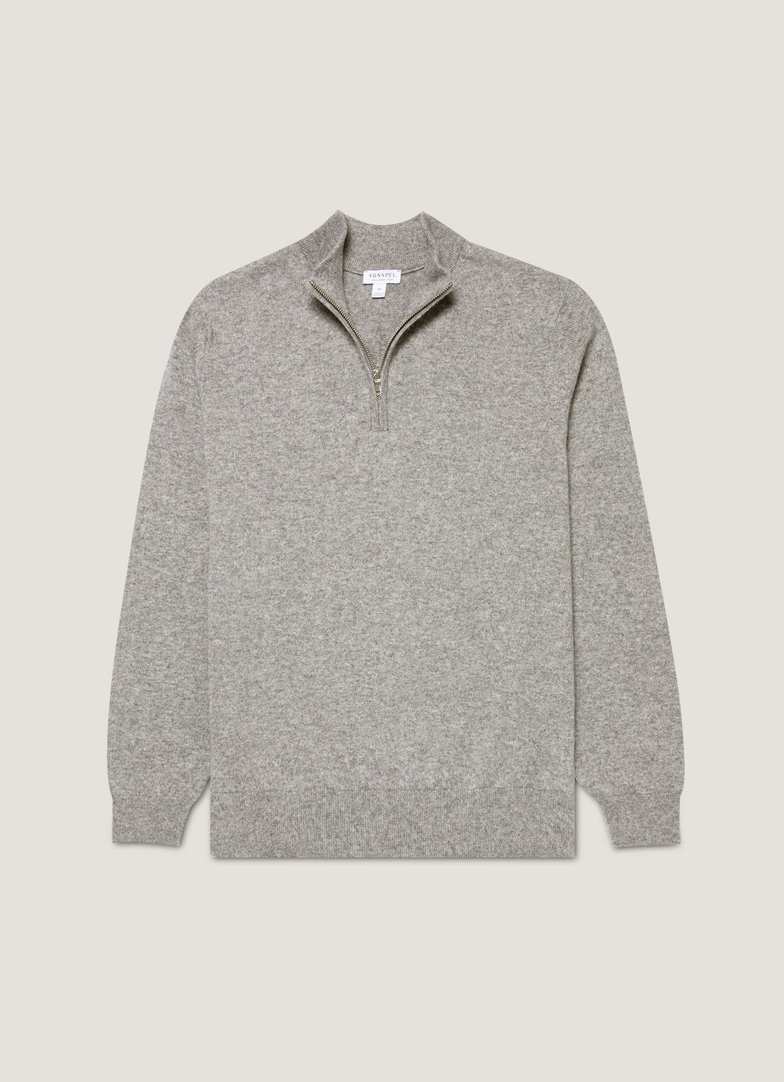 Kaschmir Pullover mit halbem Reißverschluss