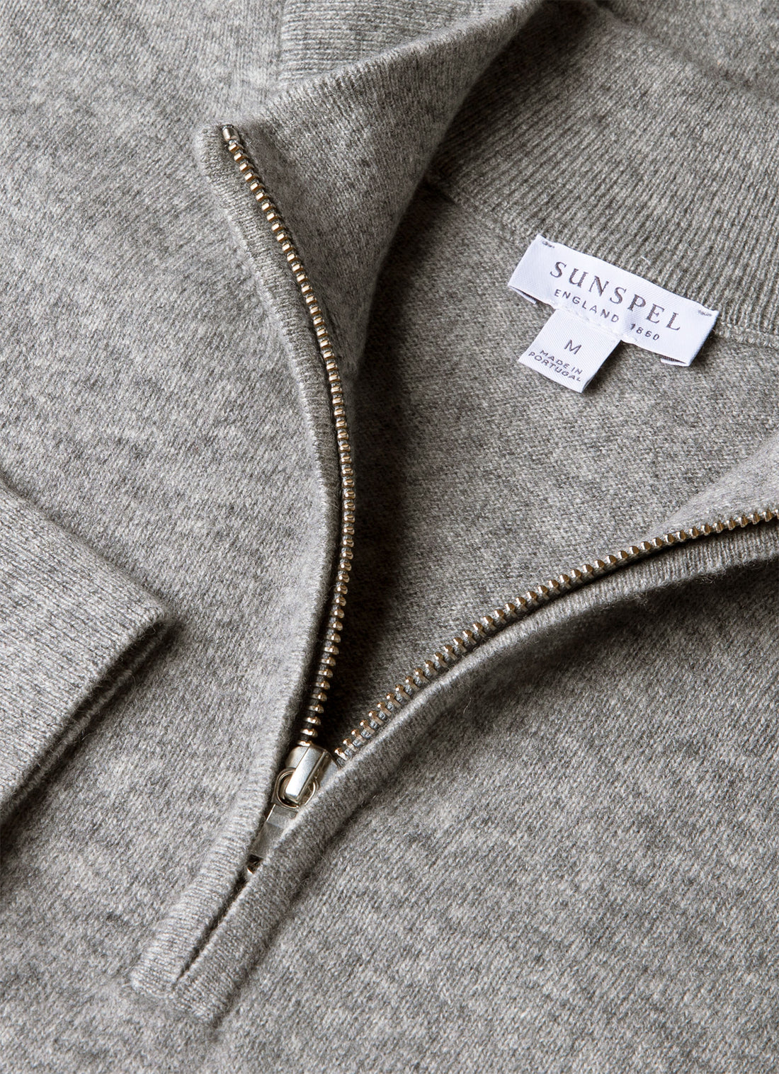 Kaschmir Pullover mit halbem Reißverschluss
