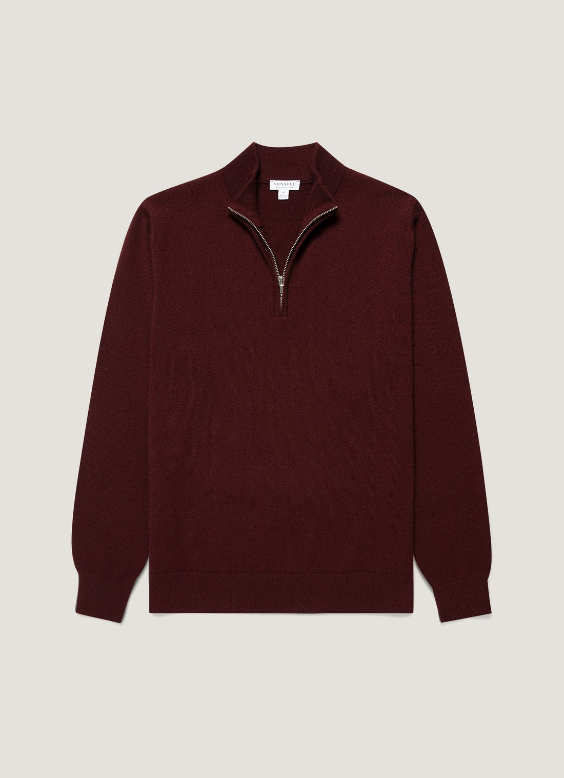 Pull demi-zippé en cachemire