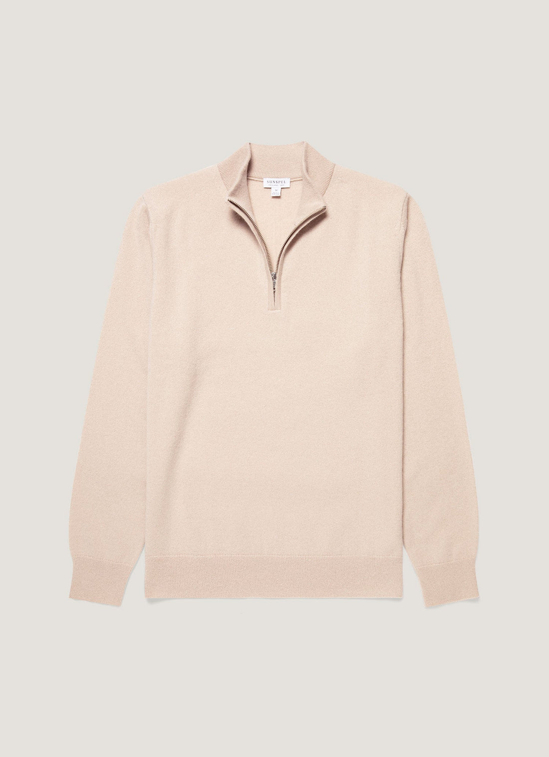 Kaschmir Pullover mit halbem Reißverschluss