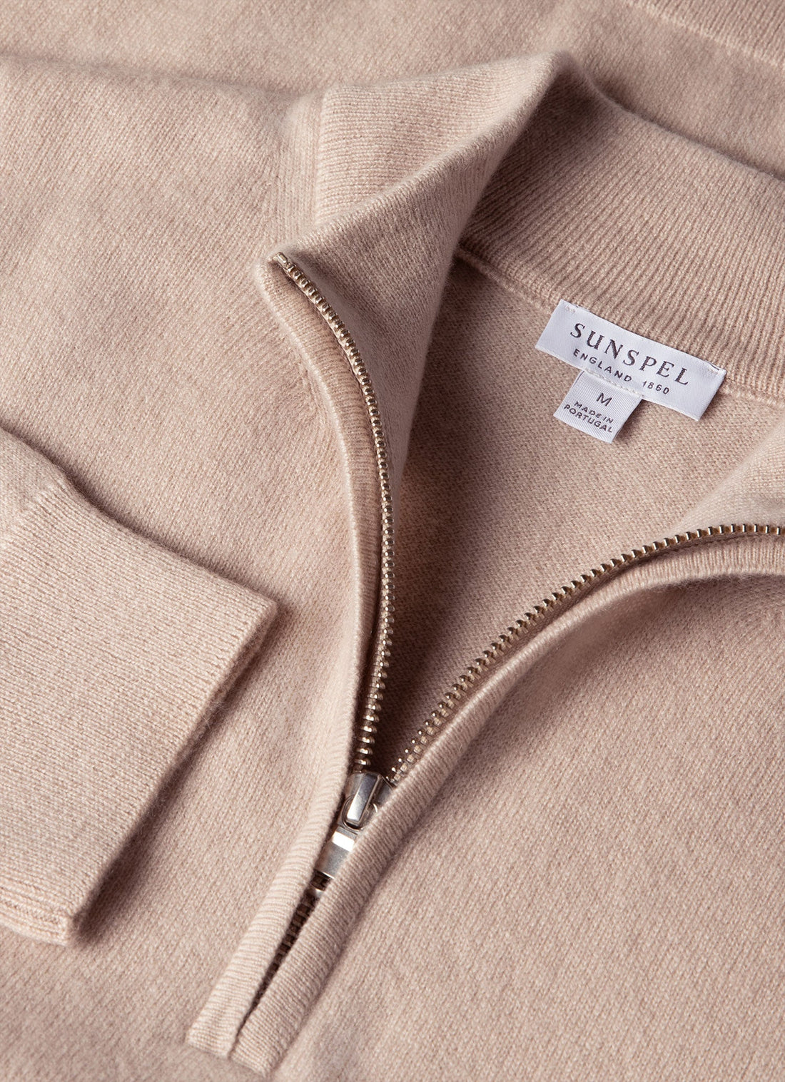 Kaschmir Pullover mit halbem Reißverschluss