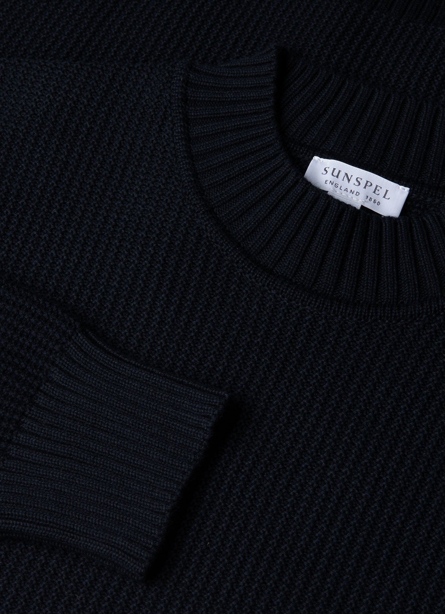Men's Cotton Crew Neck Jumper in Navy