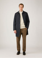 Men's Cotton Crew Neck Jumper in Ecru