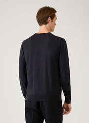Men's Lightweight Cotton Jumper in Navy