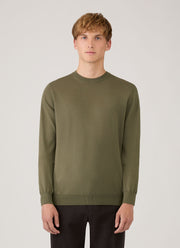 Men's Lightweight Cotton Jumper in Khaki