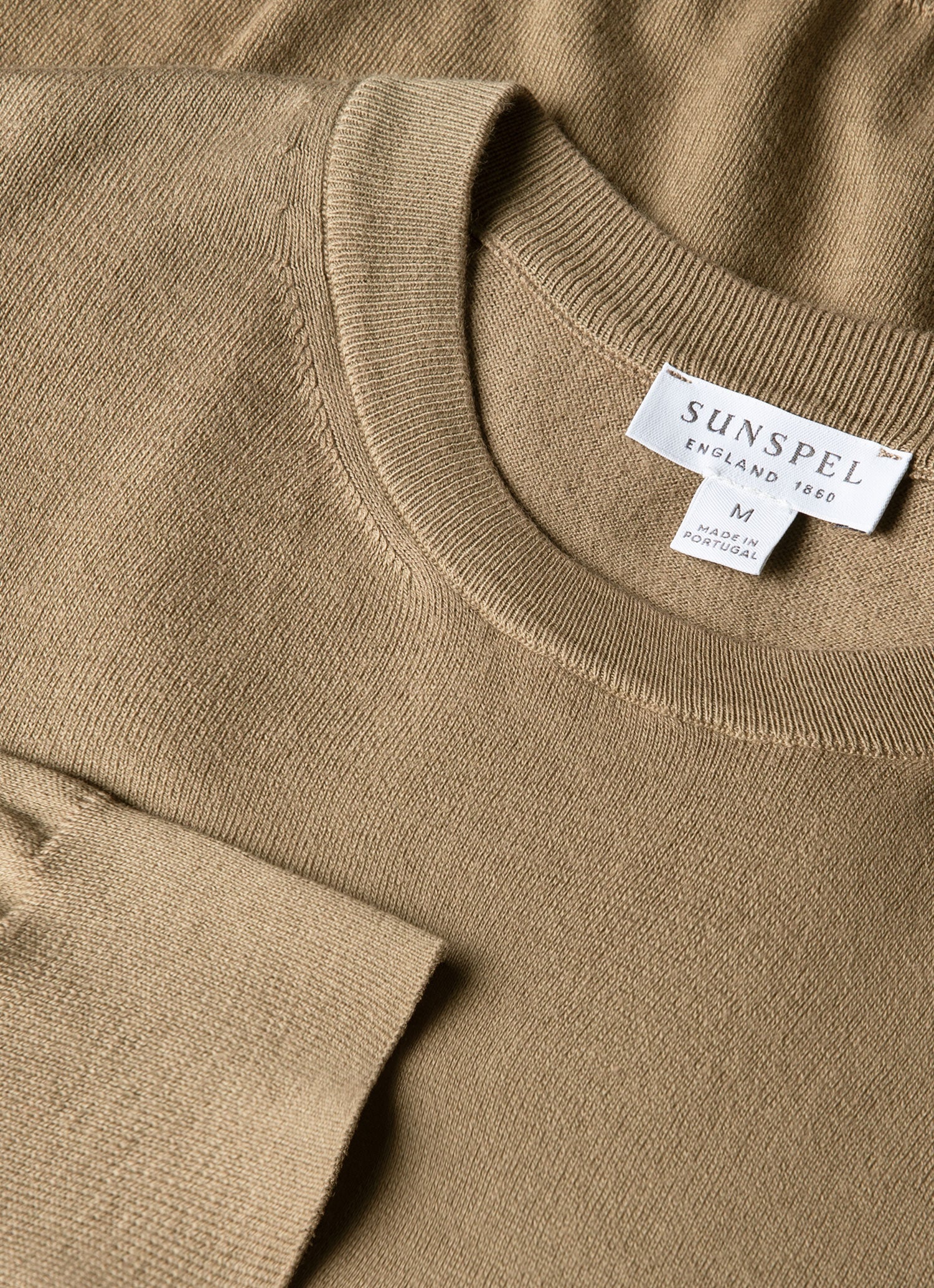 Men's Lightweight Cotton Jumper in Dark Stone