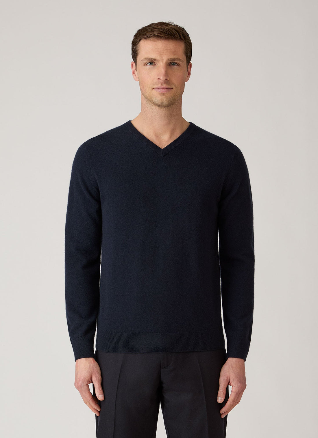 Kaschmirpullover mit V-Ausschnitt
