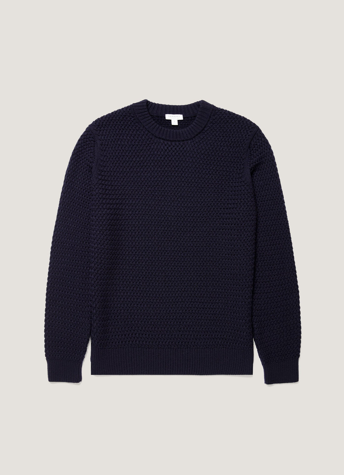 Merinowollpullover mit Korbflechtmuster
