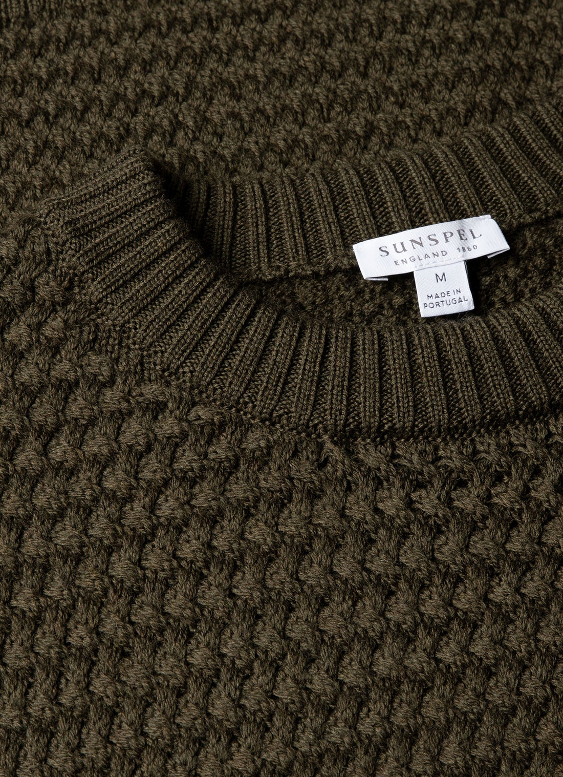 Merinowollpullover mit Korbflechtmuster