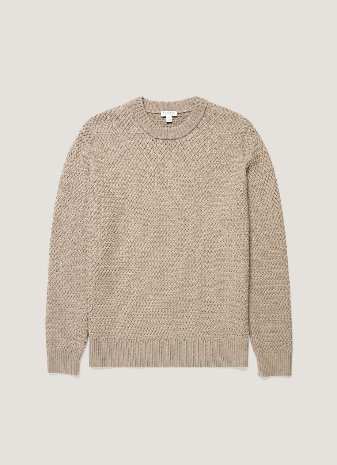 Merinowollpullover mit Korbflechtmuster