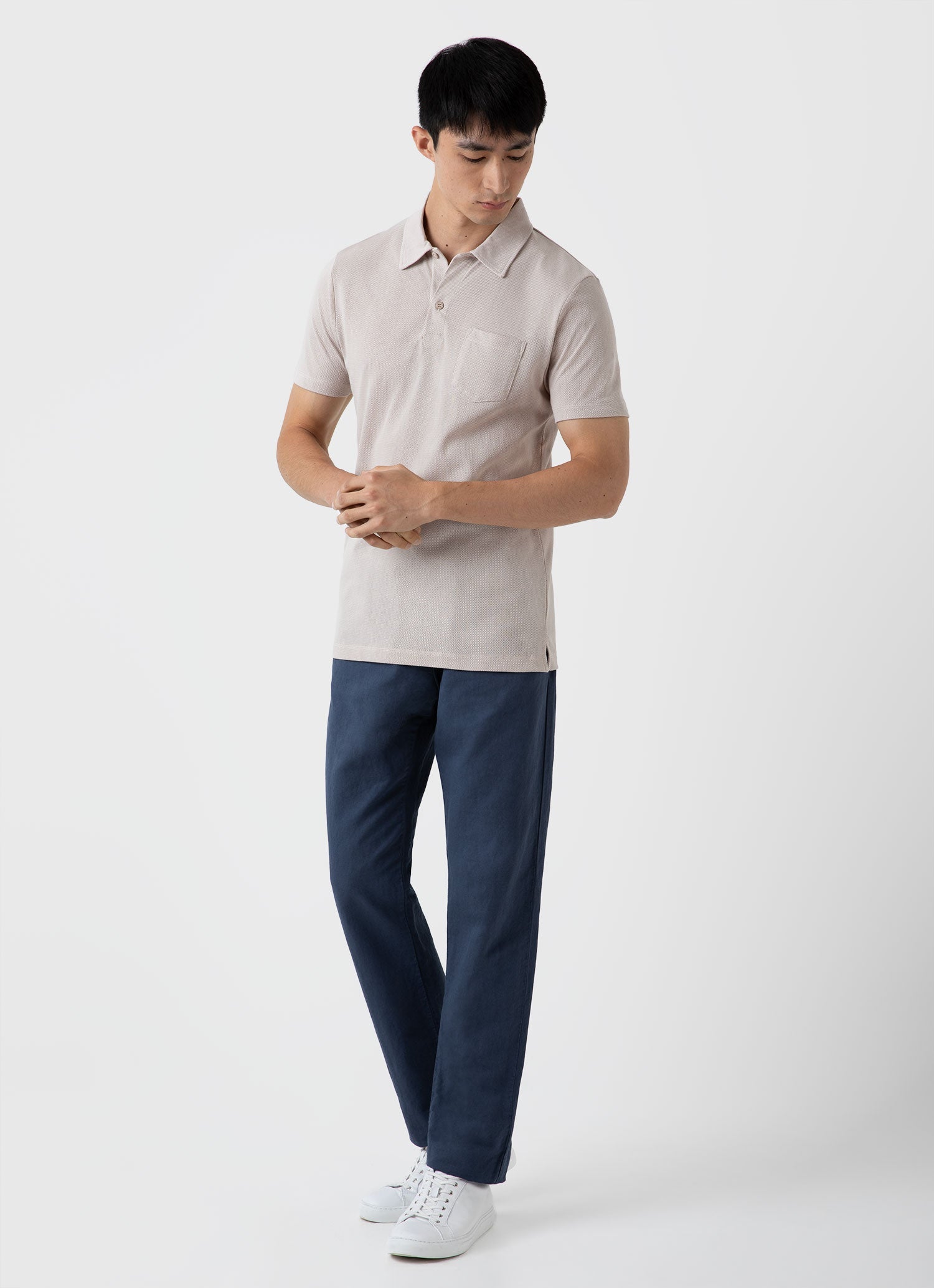 Men's Riviera Polo Shirt in Light Sand