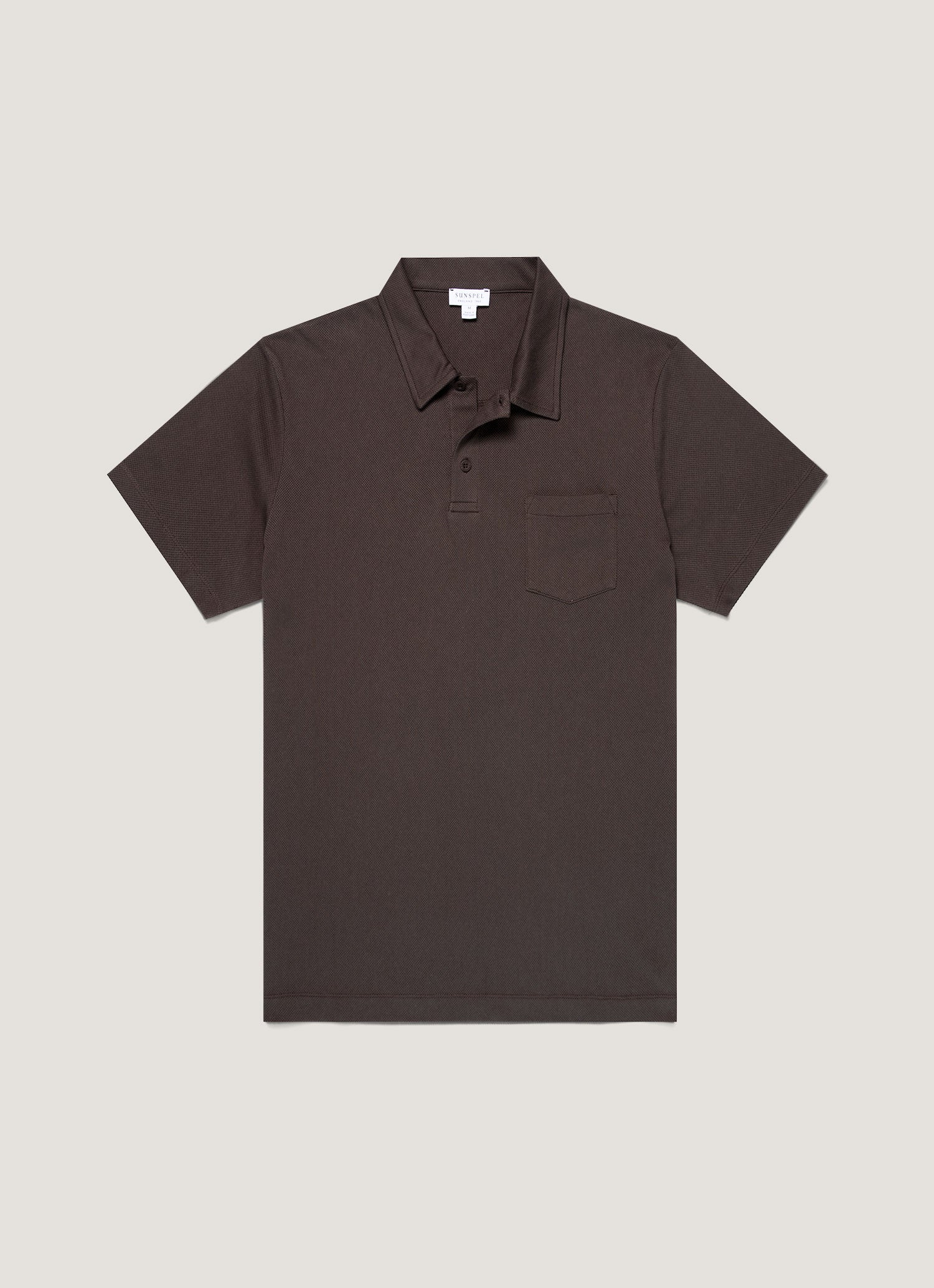 Men's Riviera Polo Shirt in Dark Chocolate