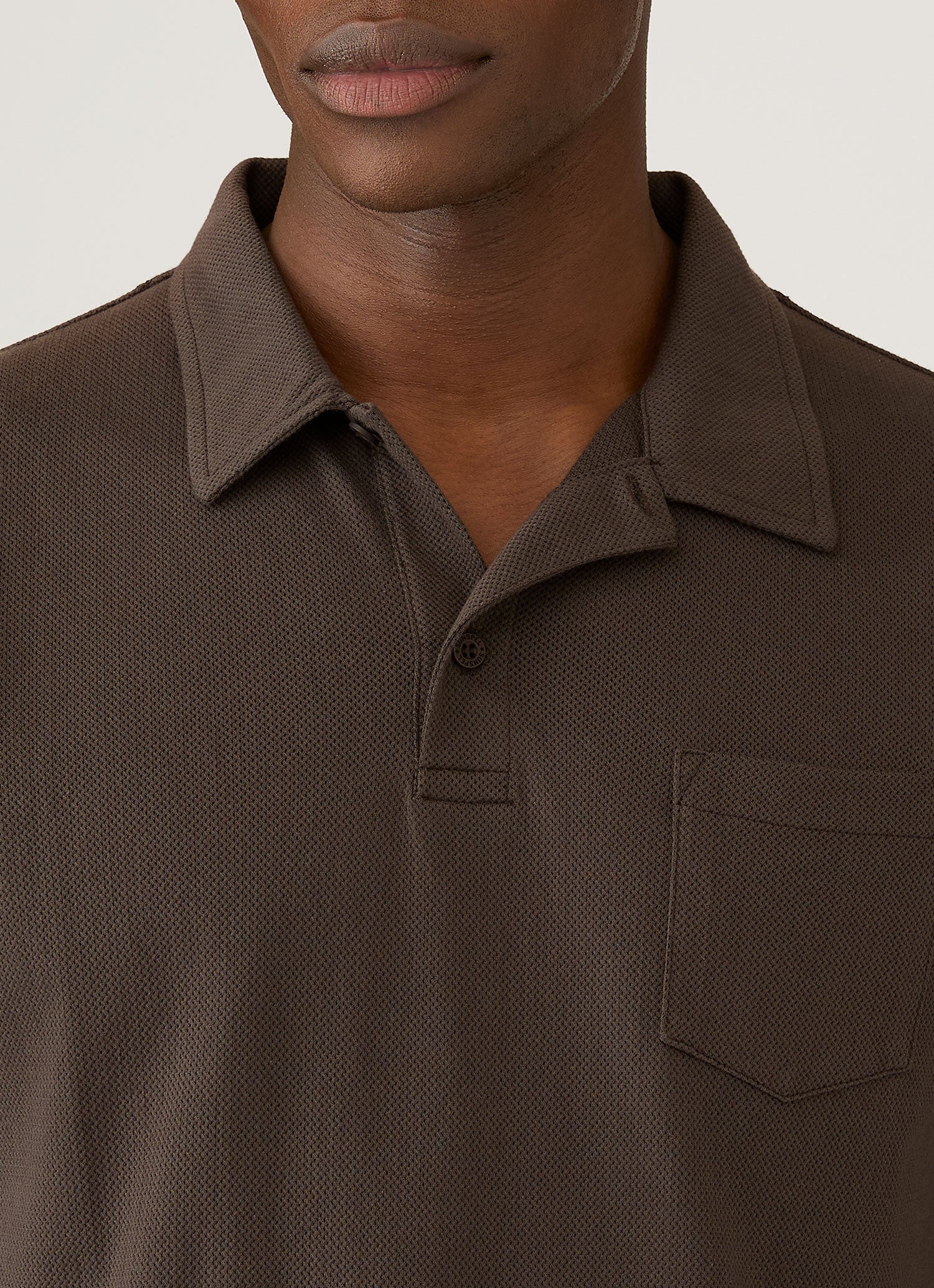 Men's Riviera Polo Shirt in Dark Chocolate